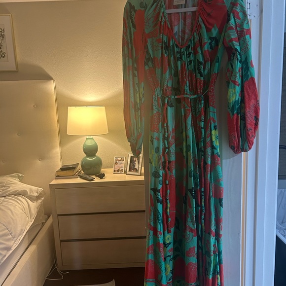 FARM Rio Turquoise and Red Botanical Maxi Dress - Picture 4 of 6